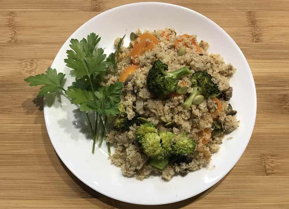 Griesmeel met wortel broccoli champignon recept afbeelding